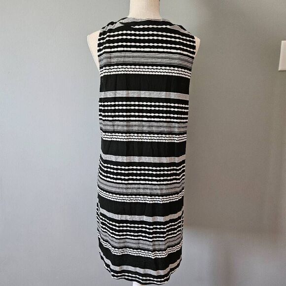 Dotti Black and White Ibiza Stripe Swim Coverup Tunic Dress Size Medium NWOT - Picture 2 of 6
